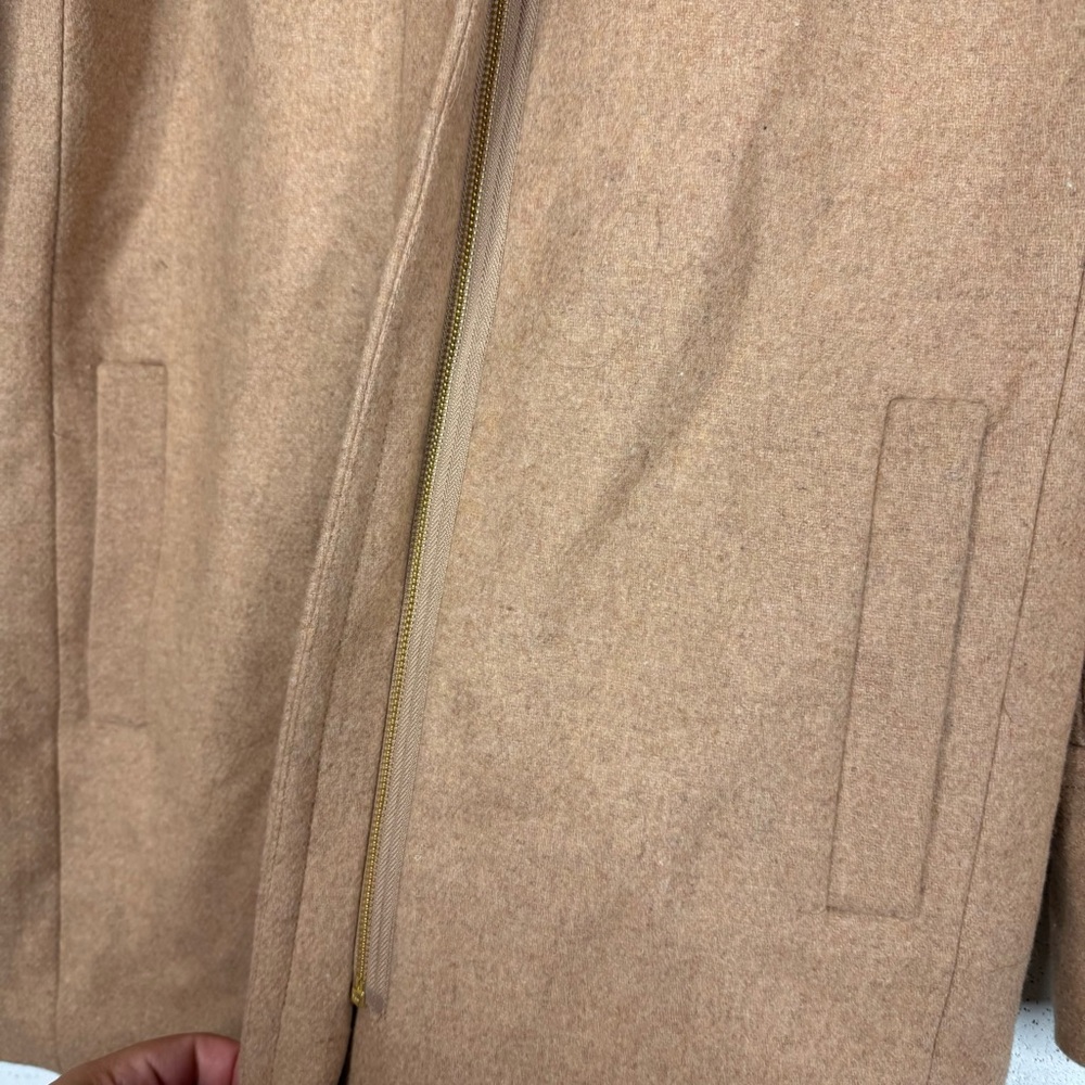 J.Crew Mid Length Village Boiled Wool City Coat 8 Tan - Picture 10 of 10